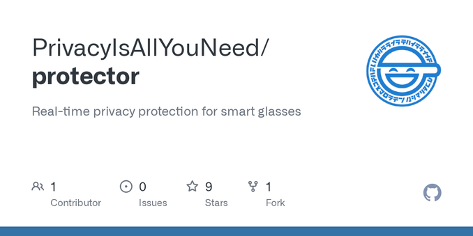 Real-time privacy protection for smart glasses. Contribute to PrivacyIsAllYouNeed/protector development by creating an account on GitHub.