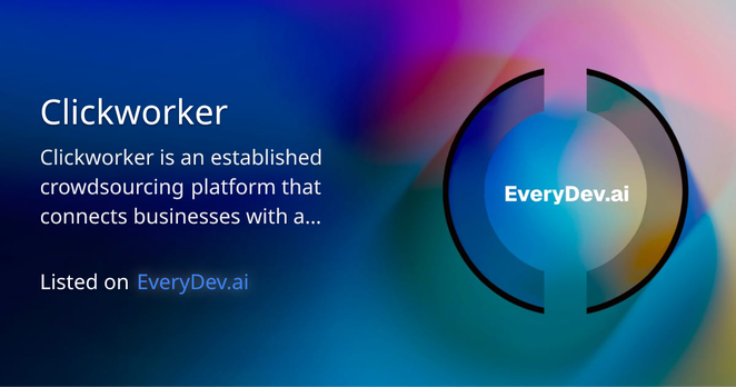 Clickworker - AI Tool on EveryDev.ai