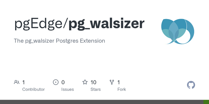 The pg_walsizer Postgres Extension. Contribute to pgEdge/pg_walsizer development by creating an account on GitHub.