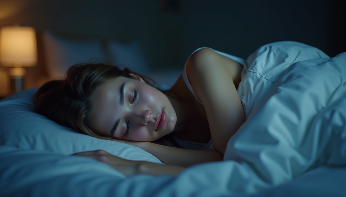 photo of a person sleeping peacefully