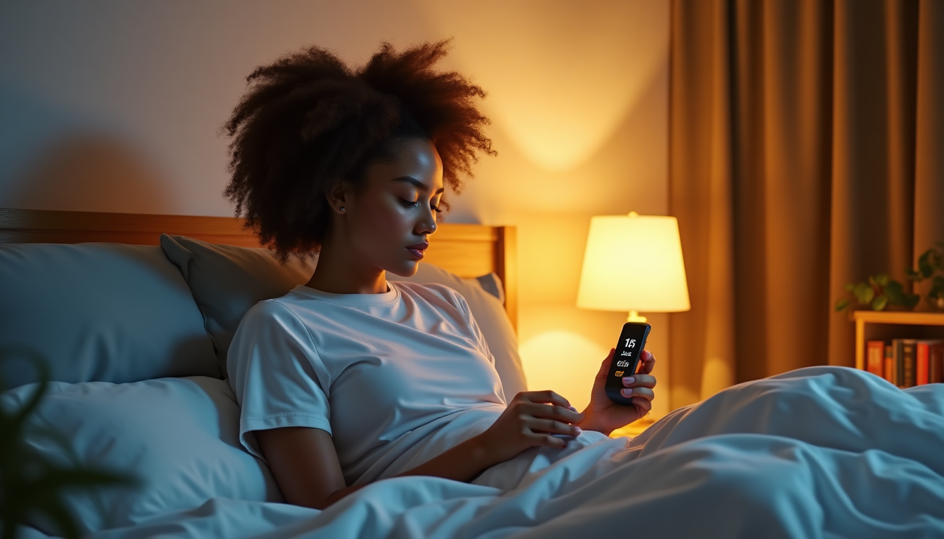 photo of a person adjusting their sleep and lifestyle habits