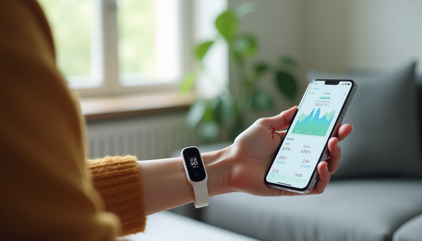 photo of a person using a smartphone to scan a continuous glucose monitor on their arm