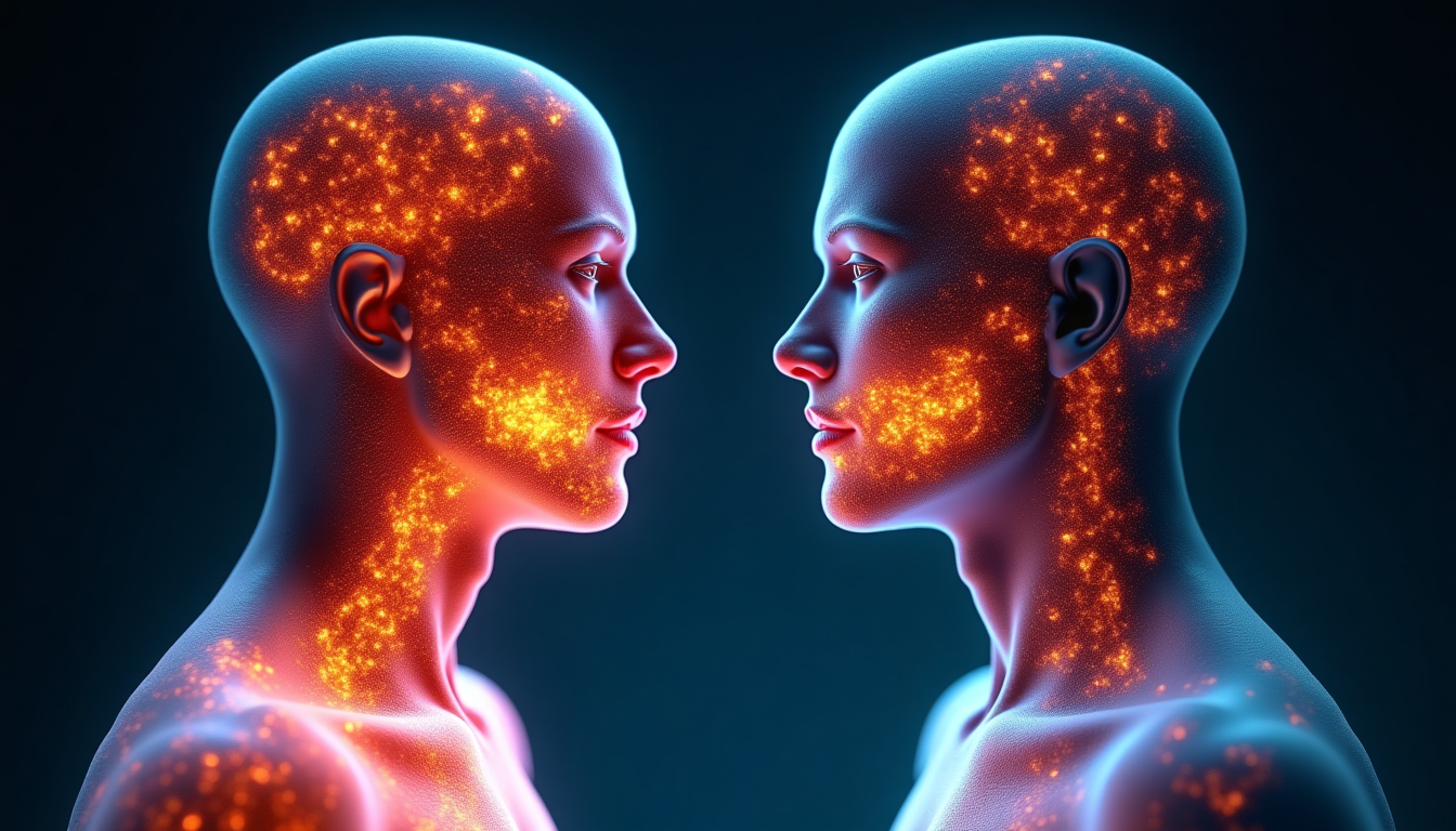 photo of a person with a healthy vs. unhealthy microbiome