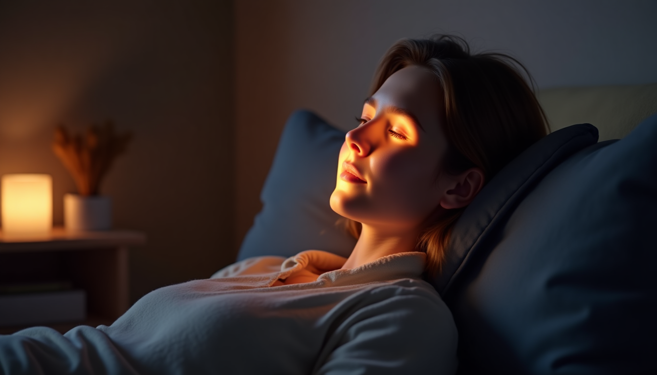 photo of a person using a light therapy device