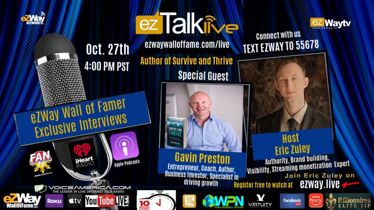 EZ TALK LIVE today with Gavin Preston