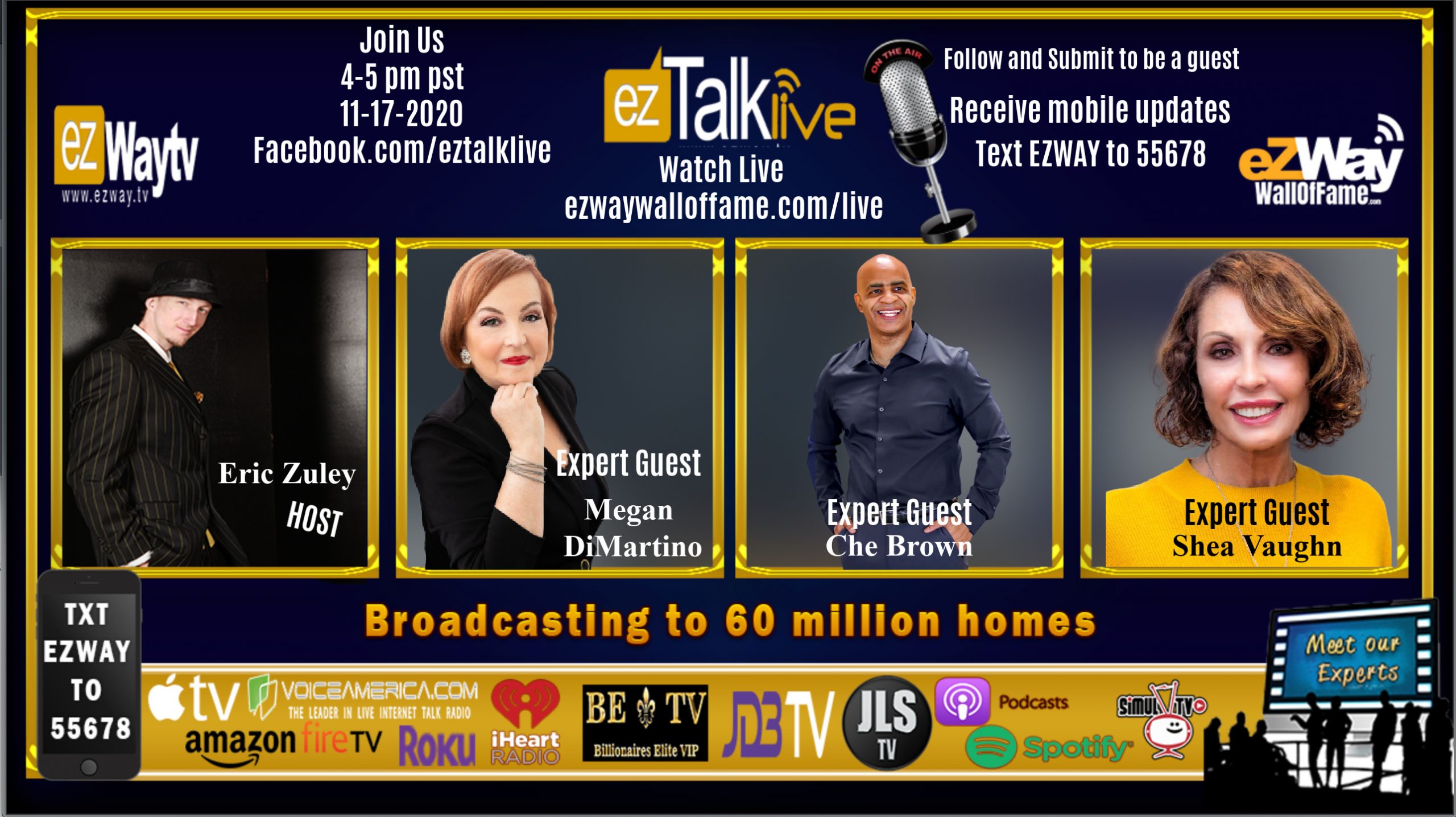 EZ TALK LIVE Talk show Episode Live on 11-17-2020