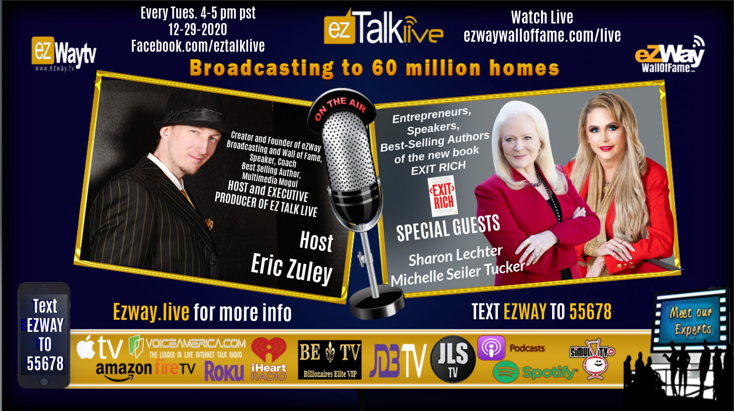 EZ TALK LIVE 12-29-2020 EXIT RICH Special Feat. Sharon Lechter and Michelle Seiler Tucker