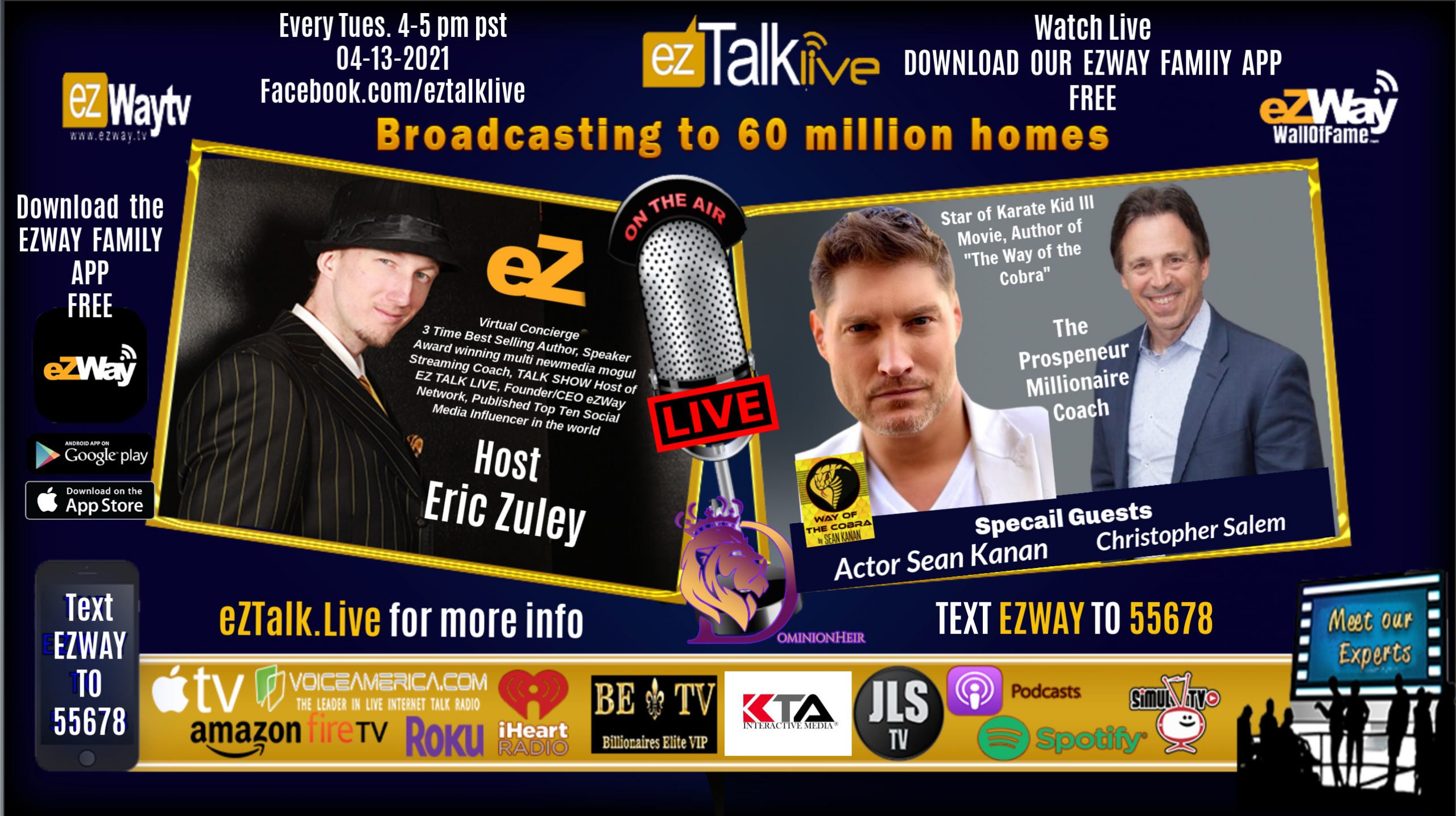 EZ TALK LIVE with Eric Zuley Feat. Sean Kanan and Christopher Salem