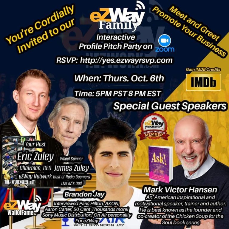 eZWay Interactive Pitch Party 10-06-2022 Featuring Mark Victor Hansen