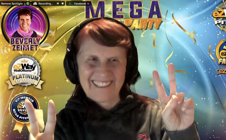 MEGA PITCH PARTY HIGHLIGHTS FOR BEVERLY ZEIMET