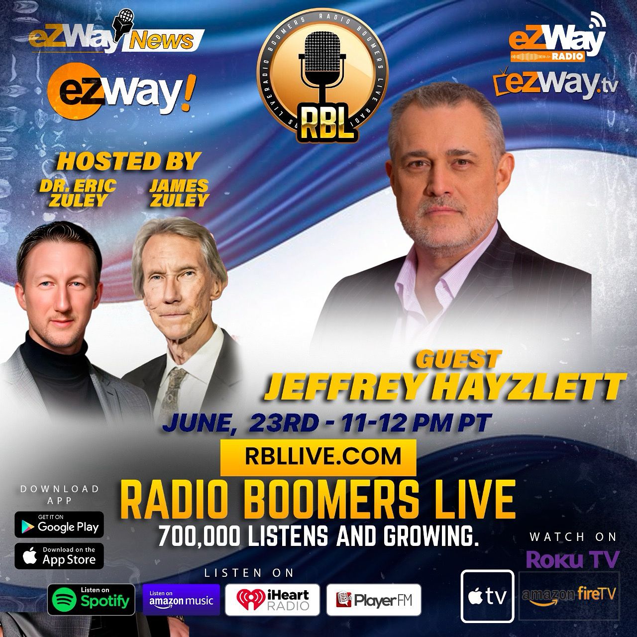 Powerhouse Executive Jeffrey Hayzlett Joins RBL LIVE with Dr. Eric Zuley and James Zuley – June 23rd at 11 AM PT