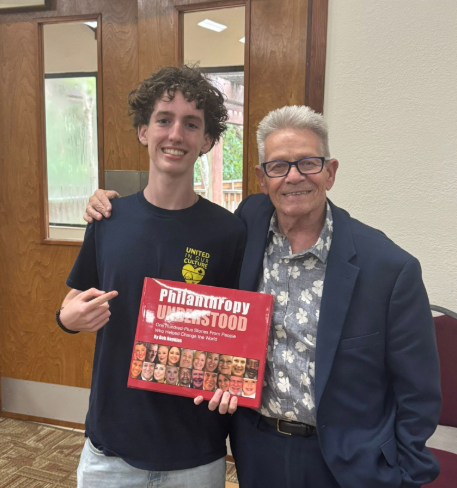Aiden McNally with Bob Hopkins