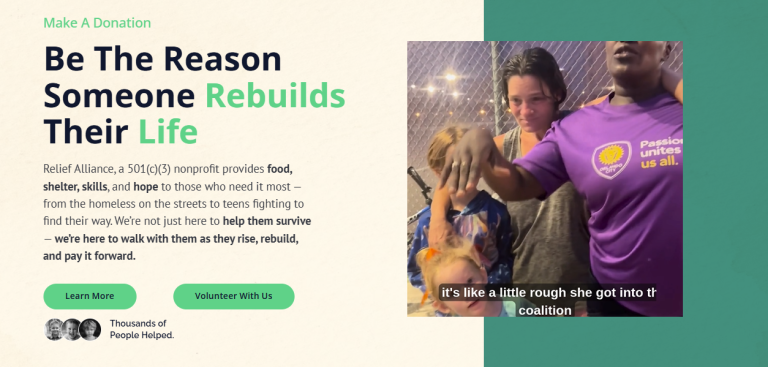 Relief Alliance New Website Is LIVE — Thanks to McNally Software