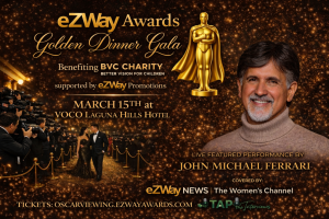 The Golden Voice of the Golden Carpet: John Michael Ferrari Featured @ the 2026 eZWay Awards Oscar® Viewing Gala!