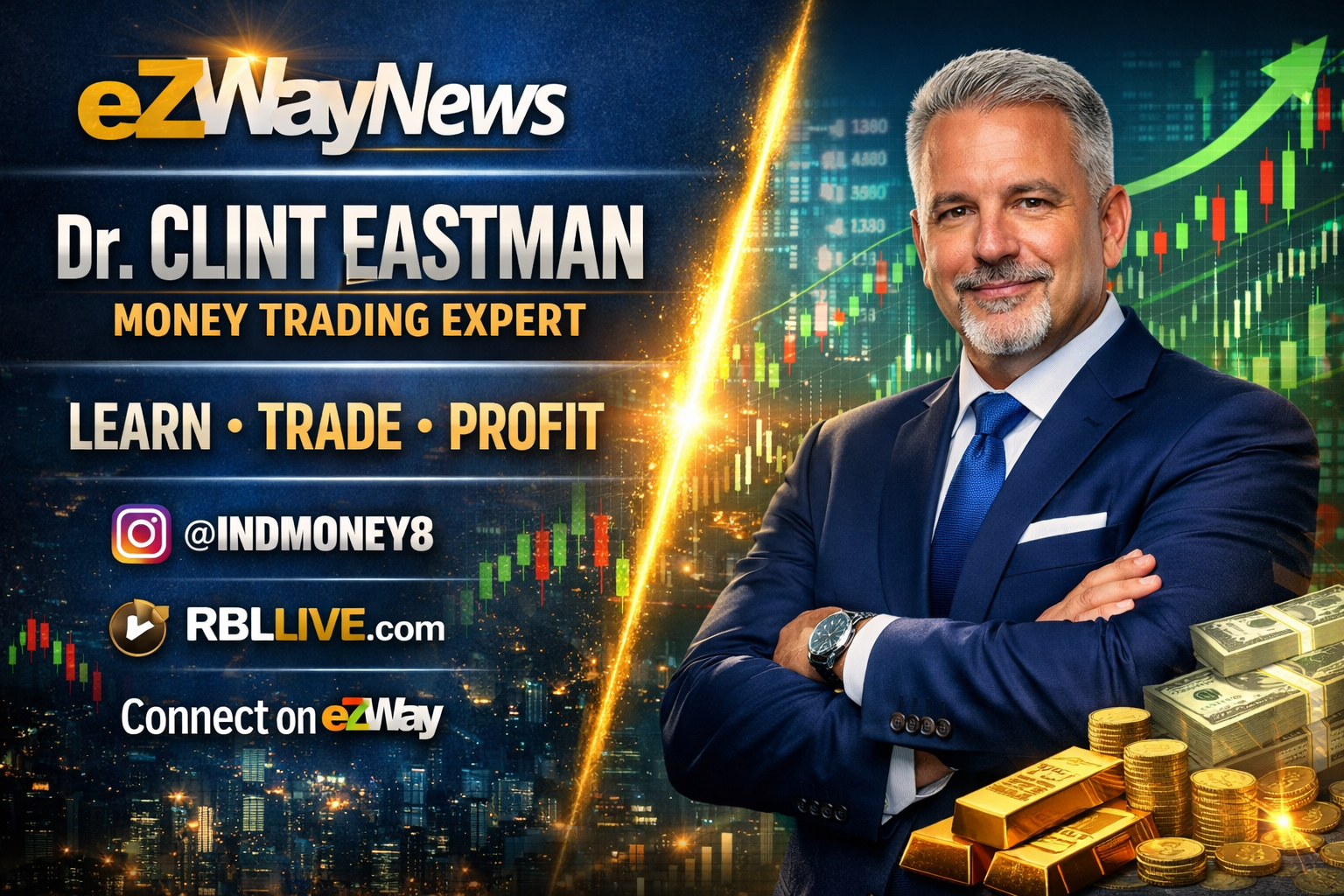 FEATURED GUEST ON RBL Dr. Clint Eastman Shines on RBLLIVE: Why the World Is Watching This Money Trading ExpertLIVE WITH DR. JAMES AND ERIC ZULEY 