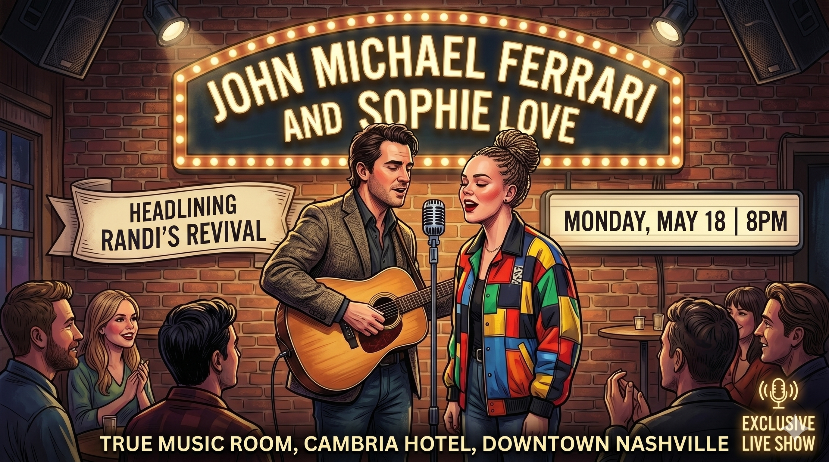 John Michael Ferrari and Sophie Love Set to Headline Randi's Revival at Nashville's True Music Room!