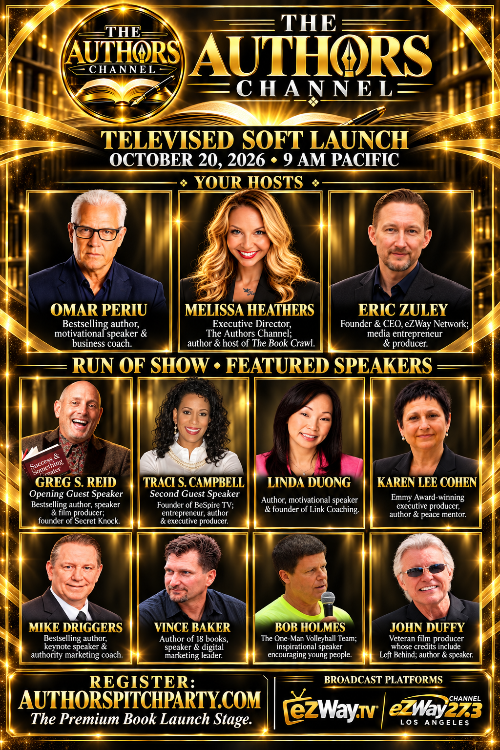 Authors: Share the TV Stage with Celebrity Voices!