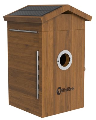 BirdReel NH13T Teakwood Smart Bird House