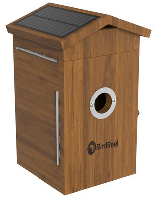 BirdReel NH13T Teakwood Smart Bird House