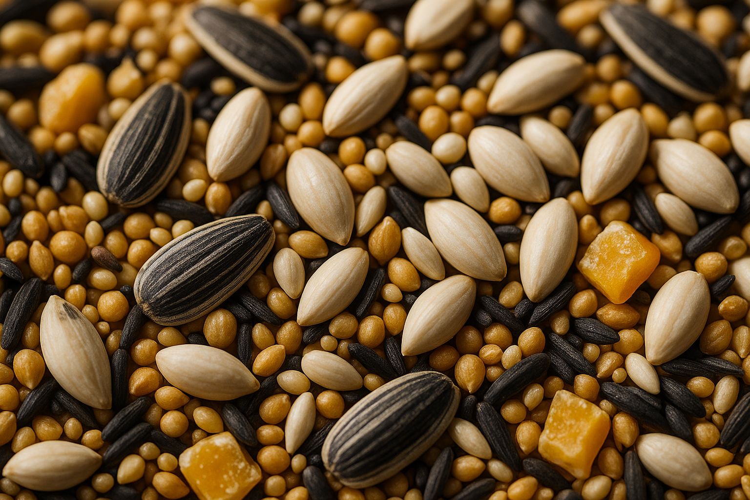 close up macro shot of photorealistic accurate wild bird seed