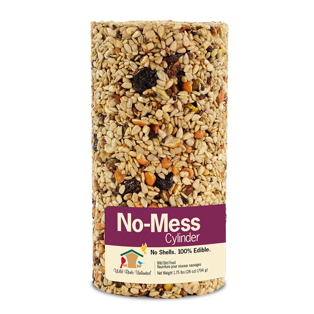 No-mess seed cylinder for Colorado feeders