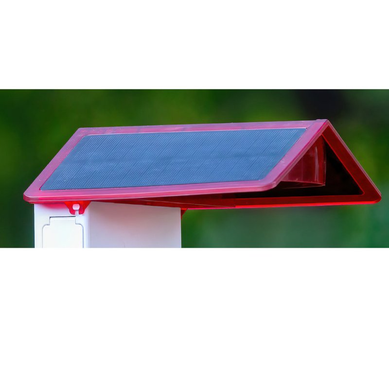 Dual solar panel roof for Smart Hummingbird Feeder by Trail Optics