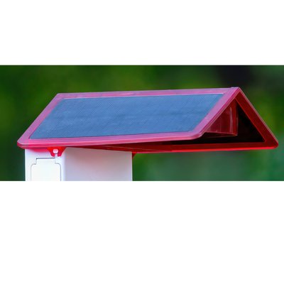 Dual solar panel roof for Smart Hummingbird Feeder by Trail Optics