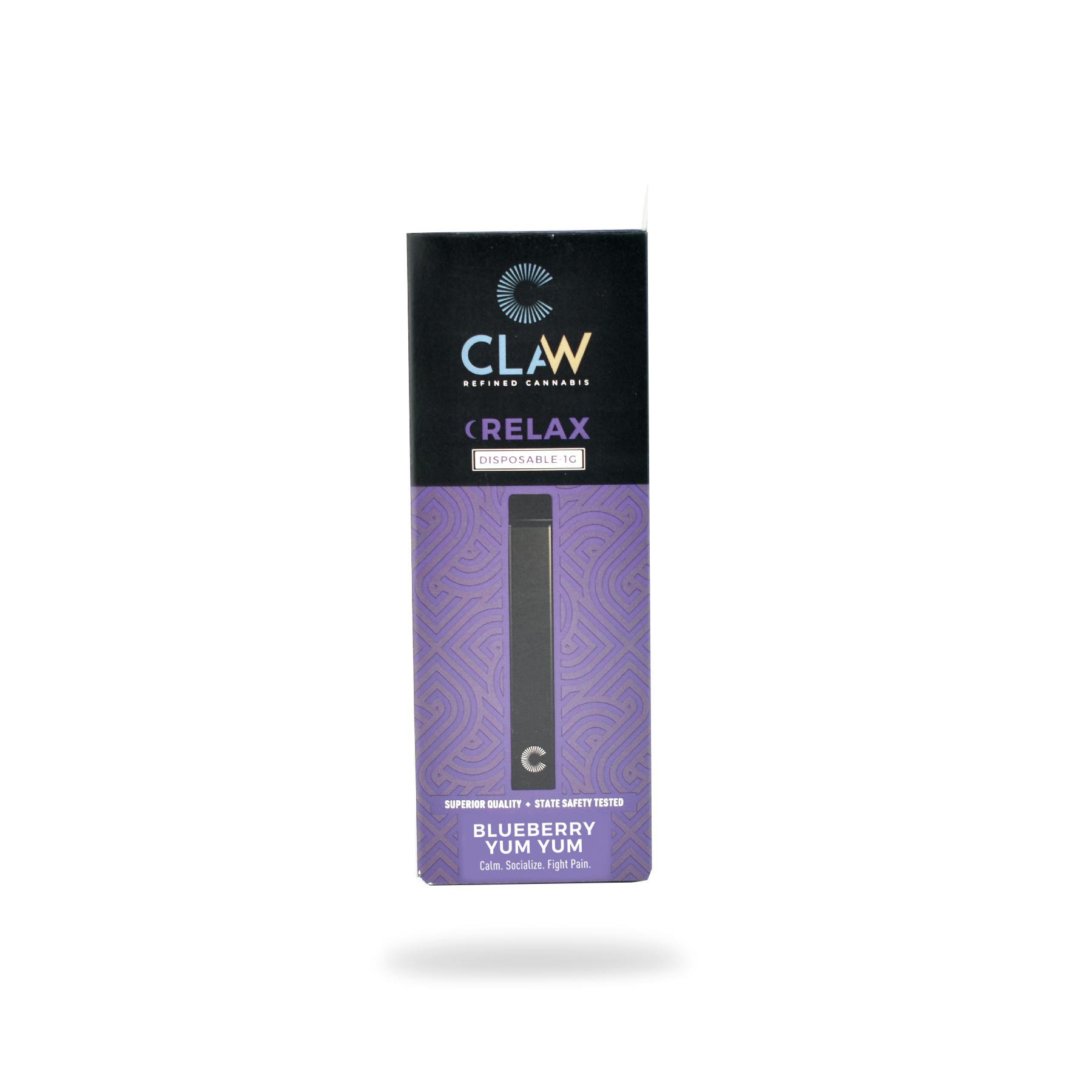 (MED) Blueberry Yum Yum 1G Disposable Vape - Claw - image 1