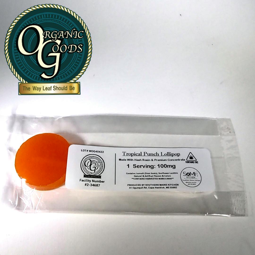 Tropical Punch Lollipop made with Hash Rosin and Premium Concentrate 100mg - image 1