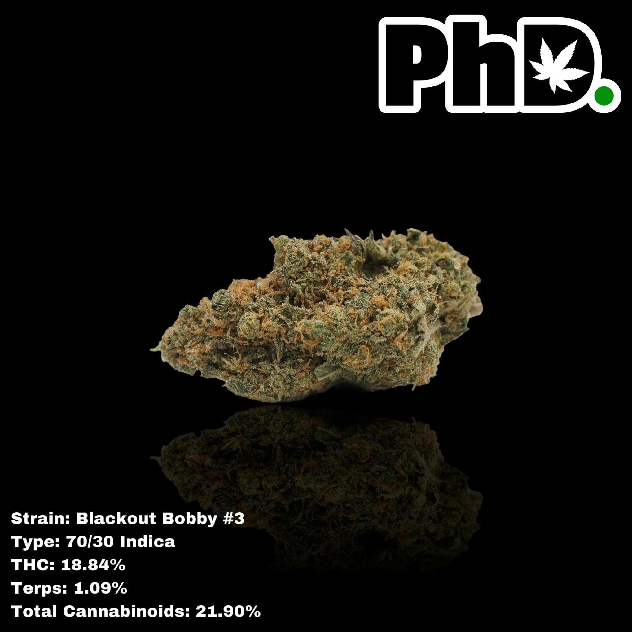 PhD Indoor Flower - Blackout Bobby 3 - 18.84% tHC - image 1