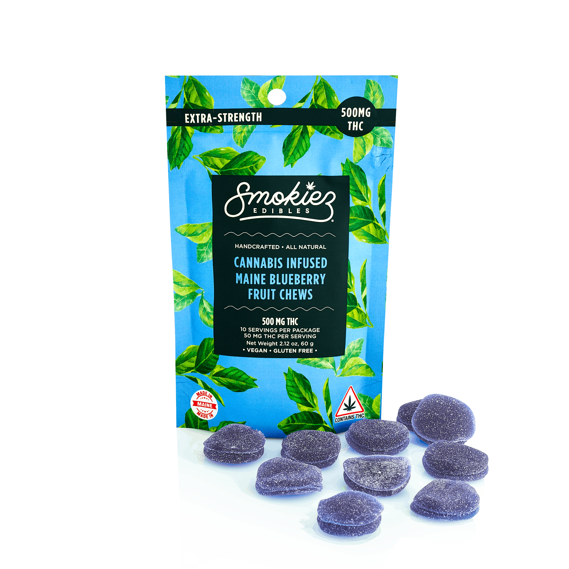 Maine Blueberry Fruit Chews - 500mg THC - ME - image 2