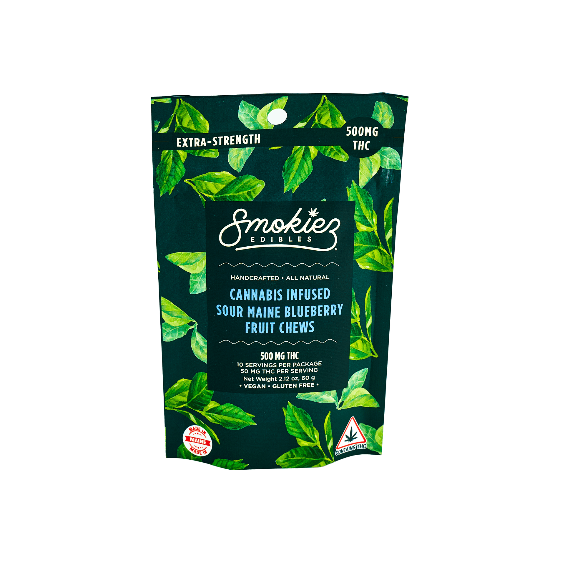 Maine Sour Blueberry Fruit Chews - 500mg THC - ME - image 1