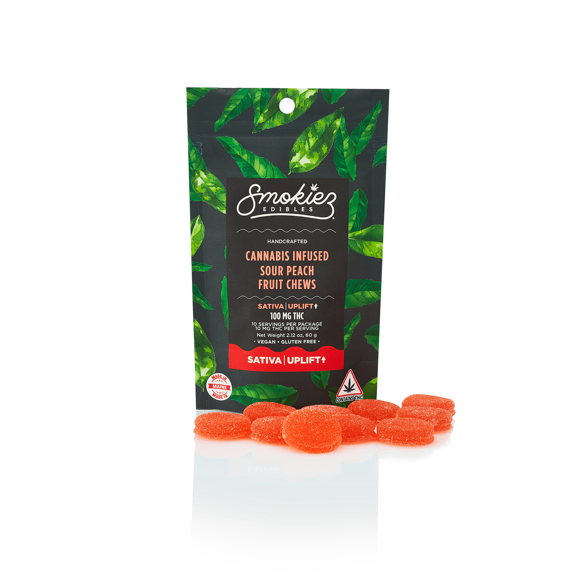 Smokiez SATIVA Sour Peach Fruit Chews - 100mg - ME - image 2