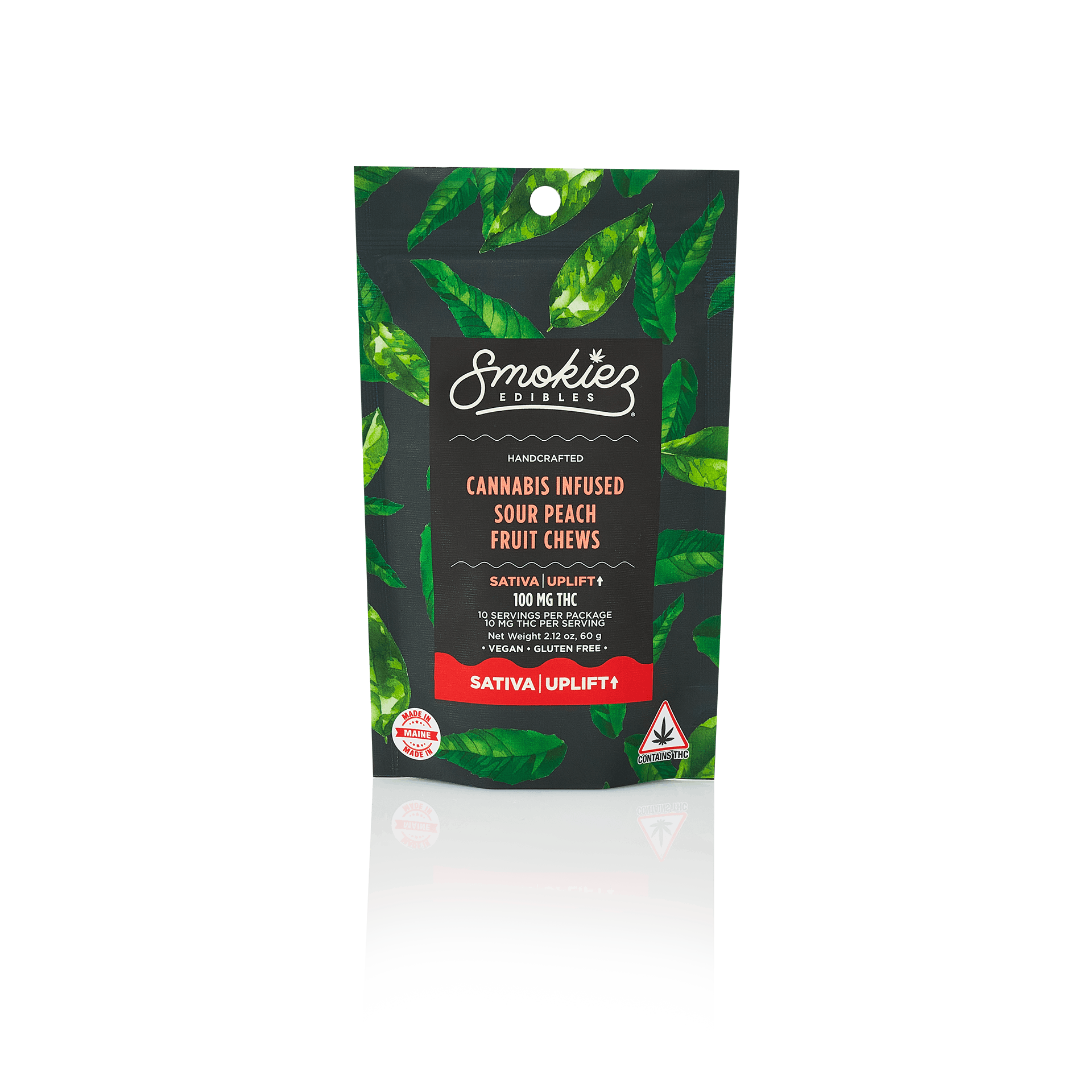 Smokiez SATIVA Sour Peach Fruit Chews - 100mg - ME - image 1