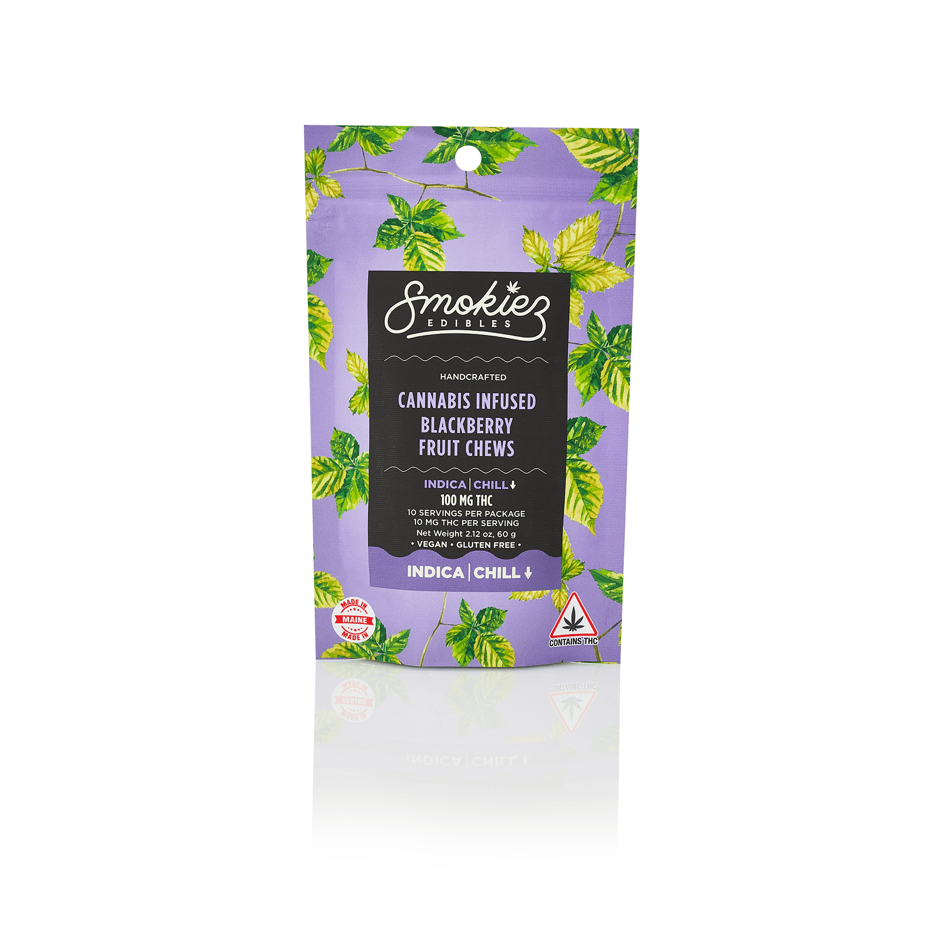 Smokiez INDICA Blackberry Fruit Chews - 100mg - ME - image 1