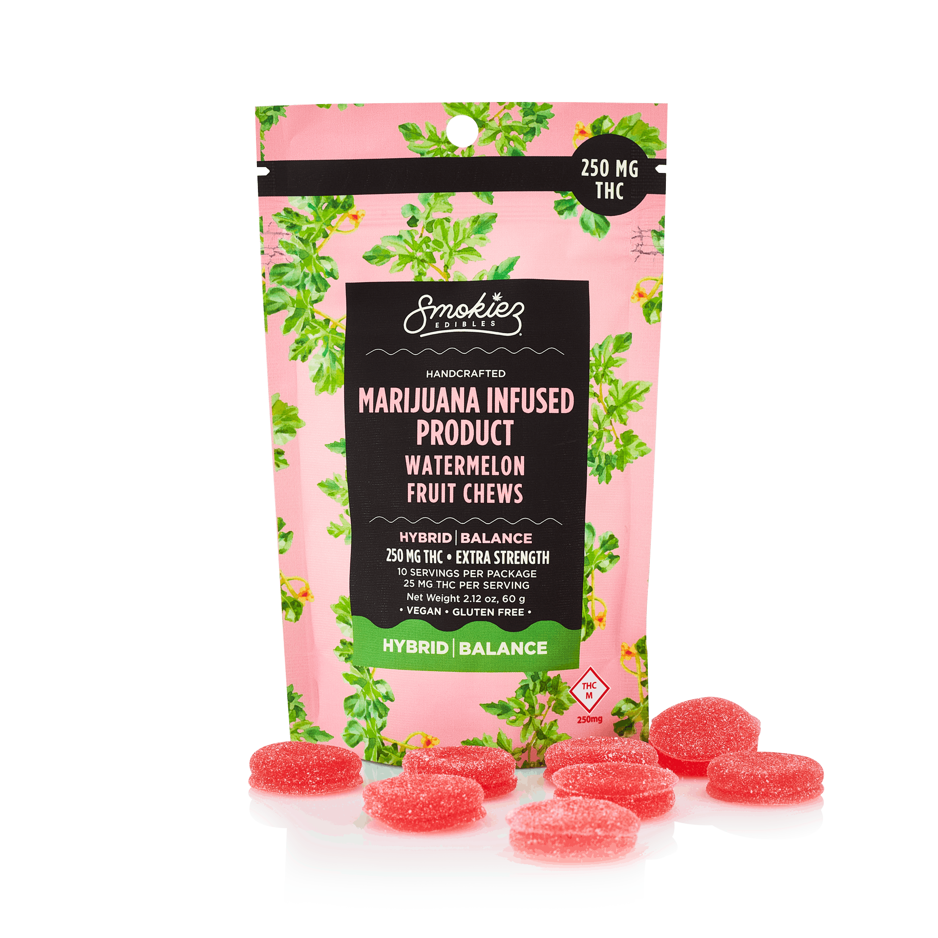 Smokiez HYBRID Watermelon Fruit Chews - 250mg - MO - image 2