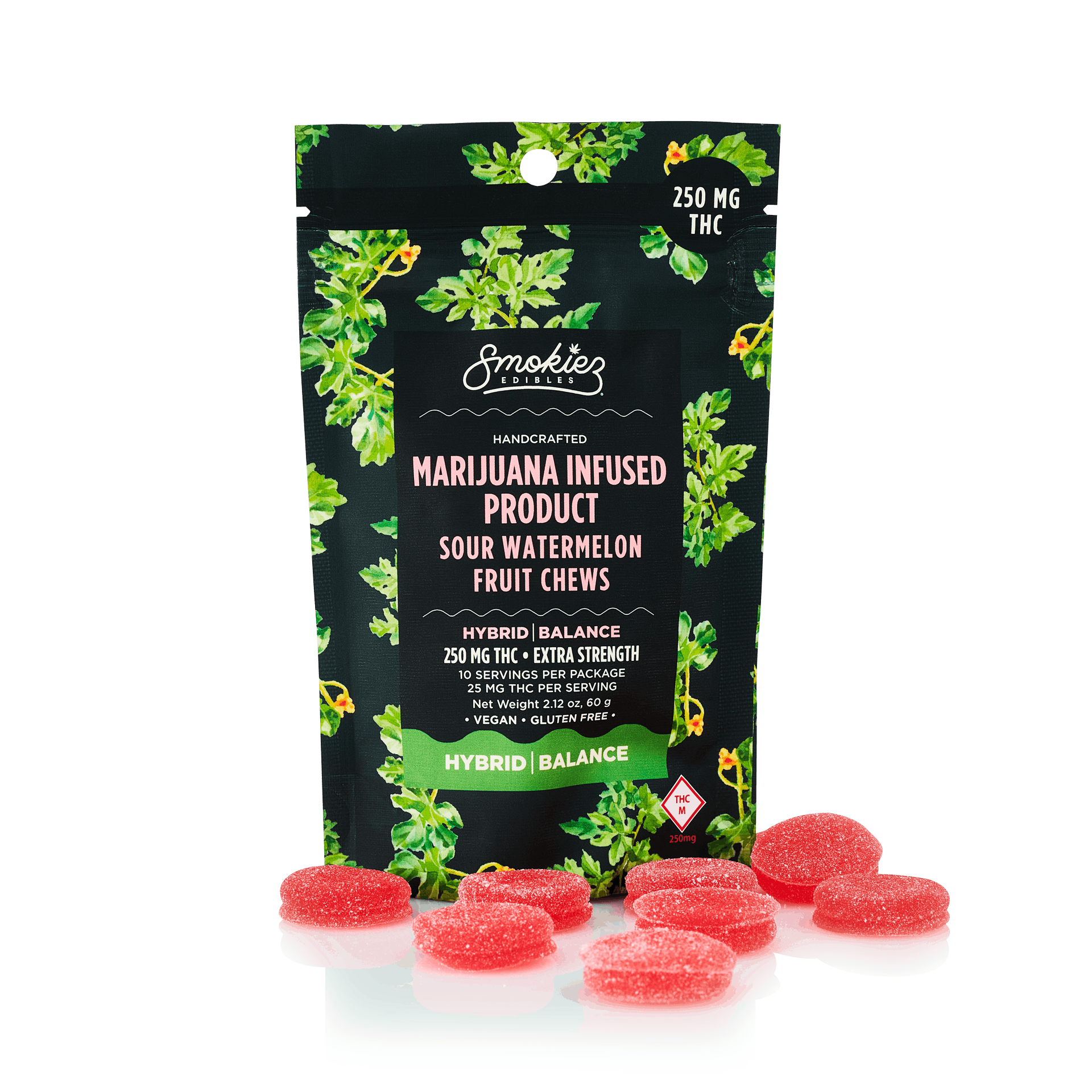 Smokiez HYBRID Sour Watermelon Fruit Chews - 250mg - MO - image 1