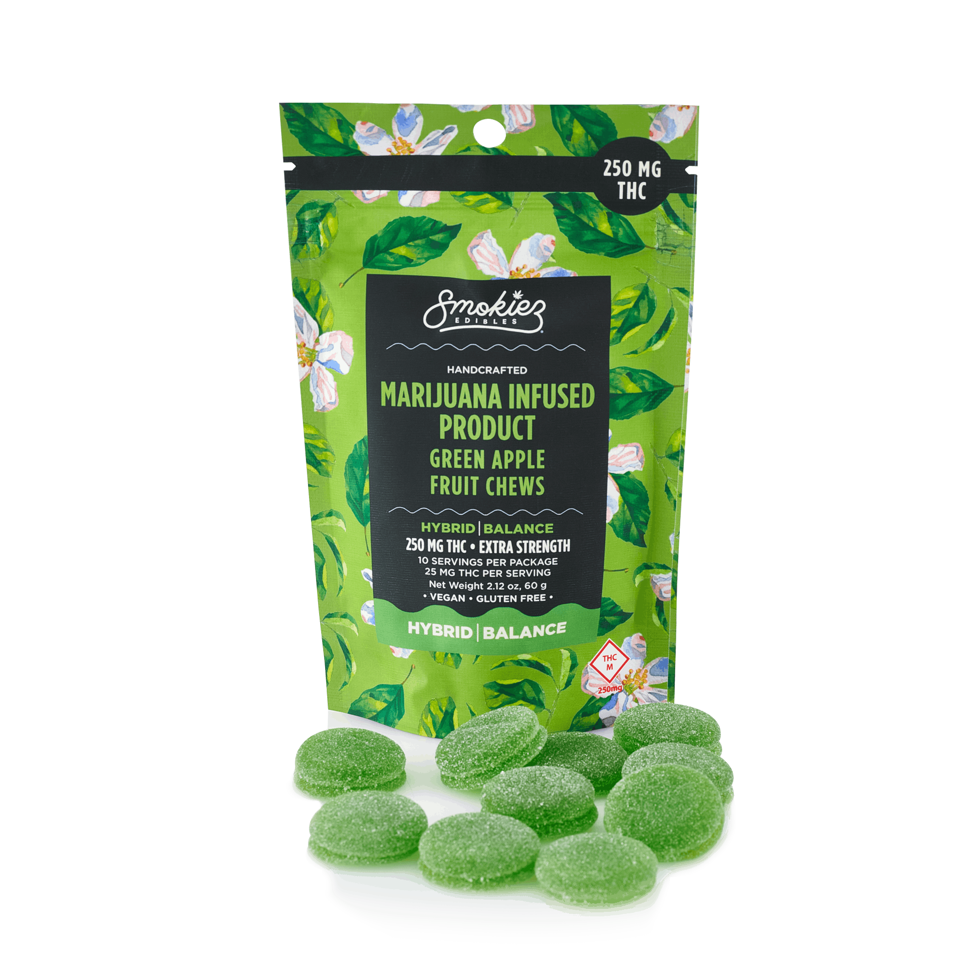 Smokiez HYBRID Green Apple Fruit Chews - 250mg - MO - image 1