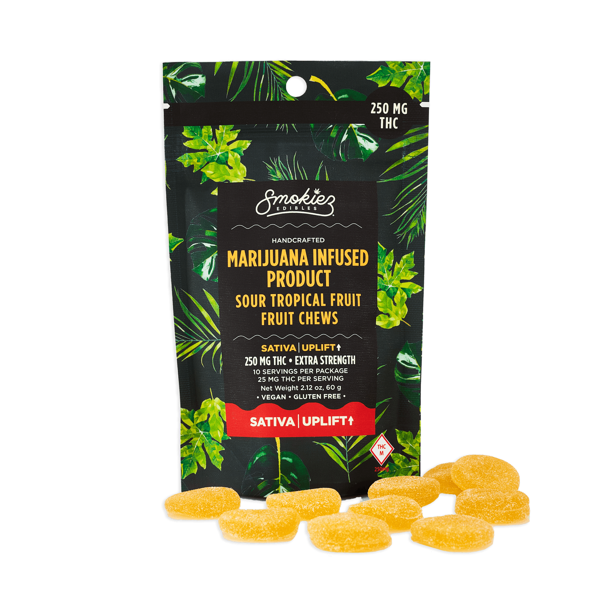 Smokiez SATIVA Sour Tropical Fruit Chews - 250mg - MO - image 2