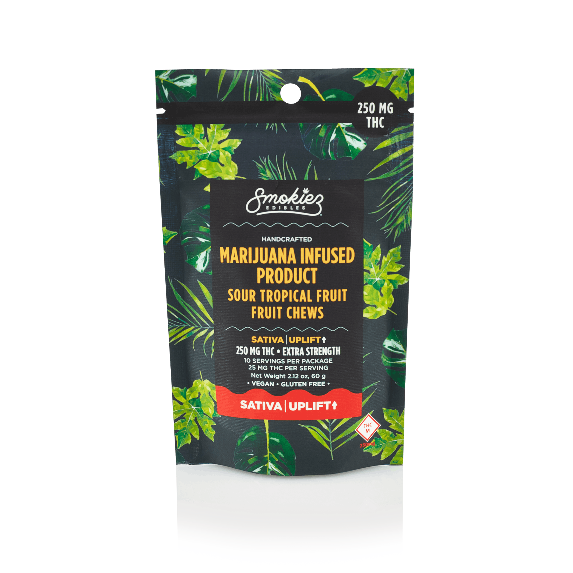 Smokiez SATIVA Sour Tropical Fruit Chews - 250mg - MO - image 1