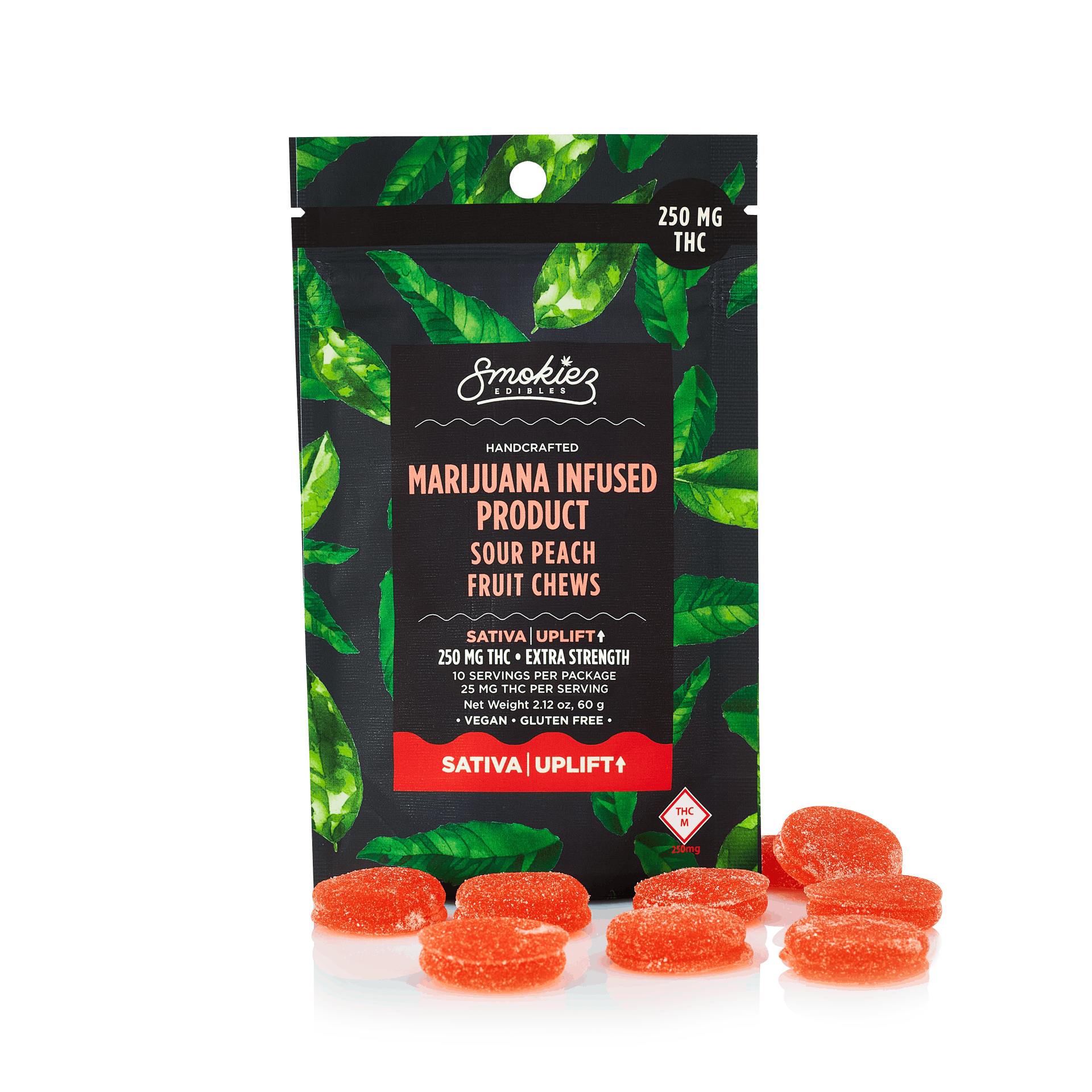 Smokiez SATIVA Sour Peach Fruit Chews - 250mg - MO - image 2