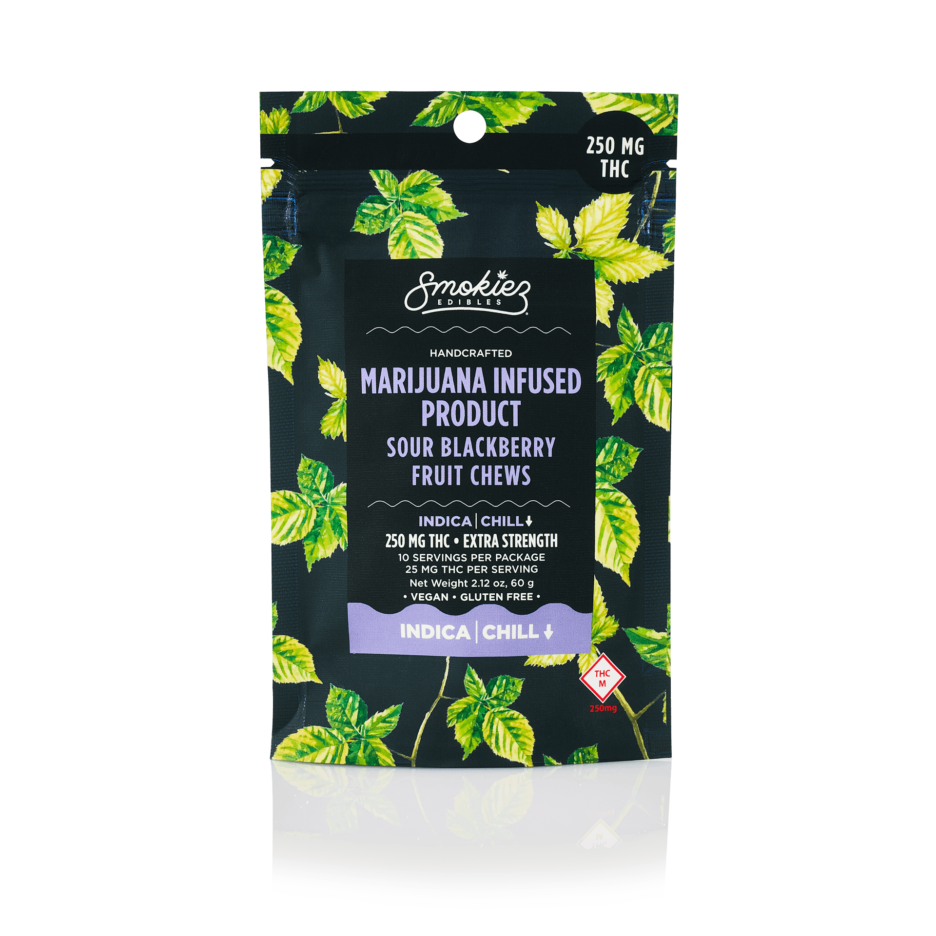 Smokiez INDICA Sour Blackberry Fruit Chews - 250mg - MO - image 1