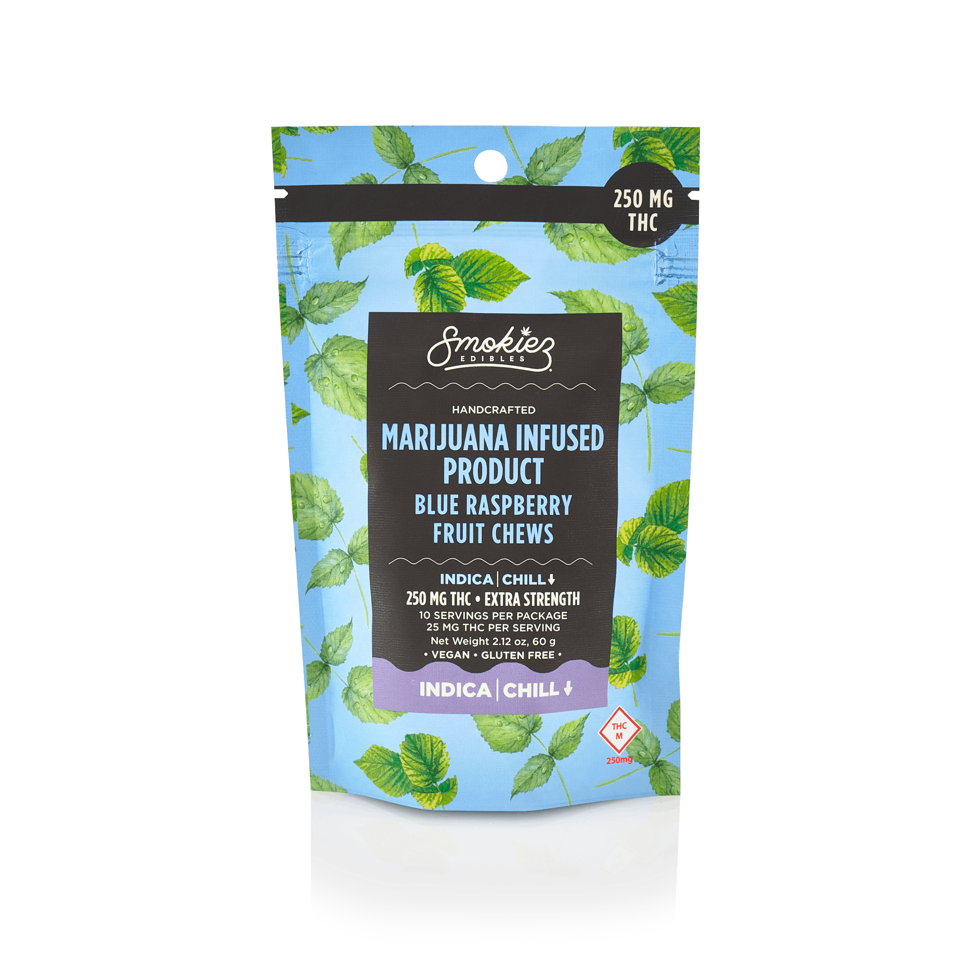 Smokiez INDICA Blue Raspberry Fruit Chews - 250mg - MO - image 2