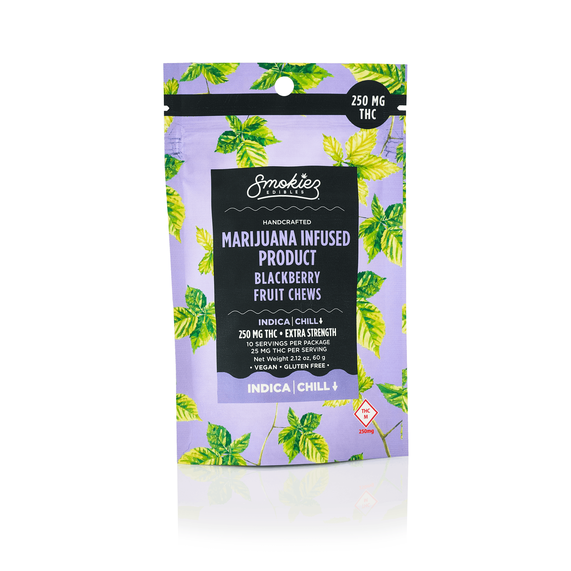 Smokiez INDICA Blackberry Fruit Chews - 250mg 10pk - image 1