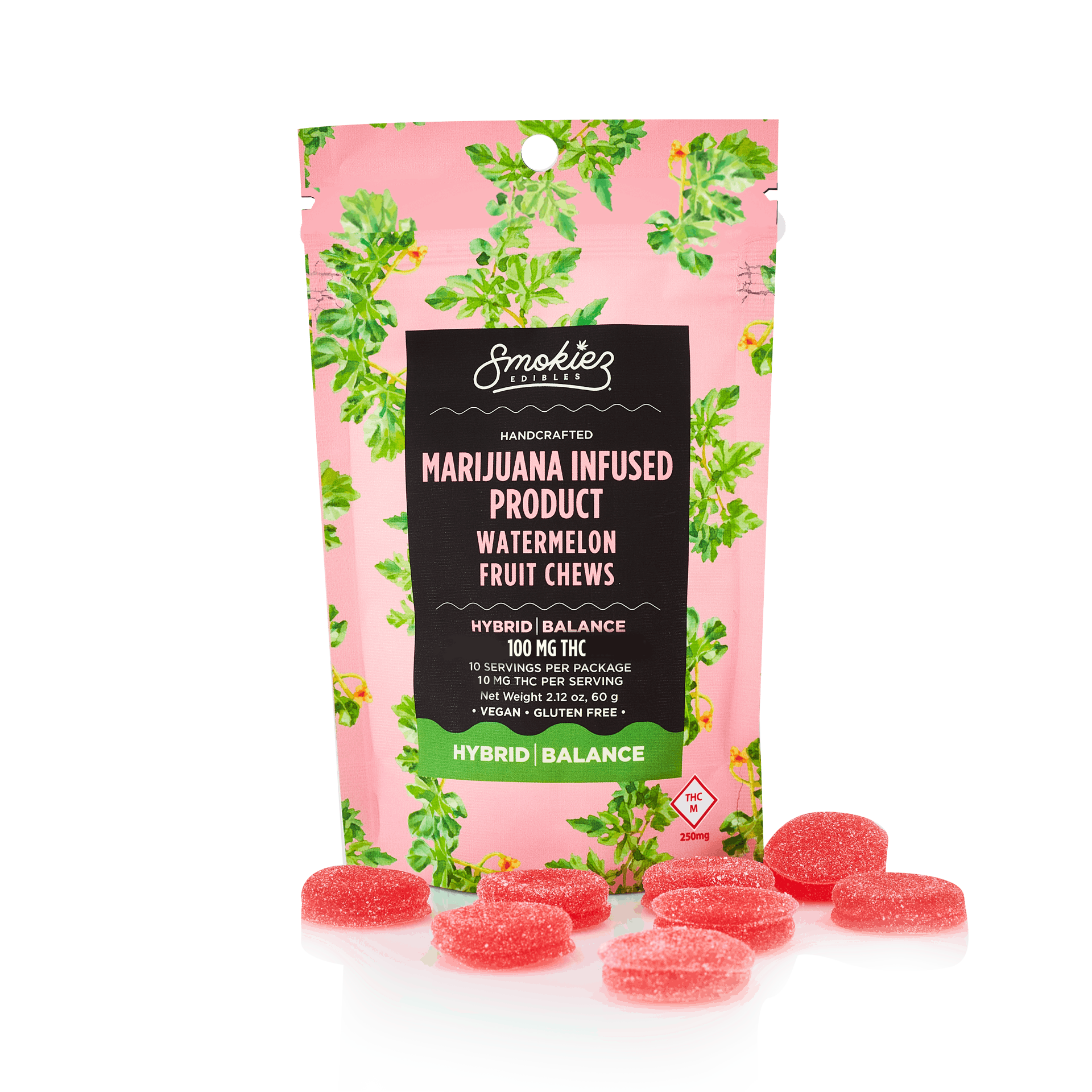 Smokiez HYBRID Watermelon Fruit Chews - 100mg - MO - image 1