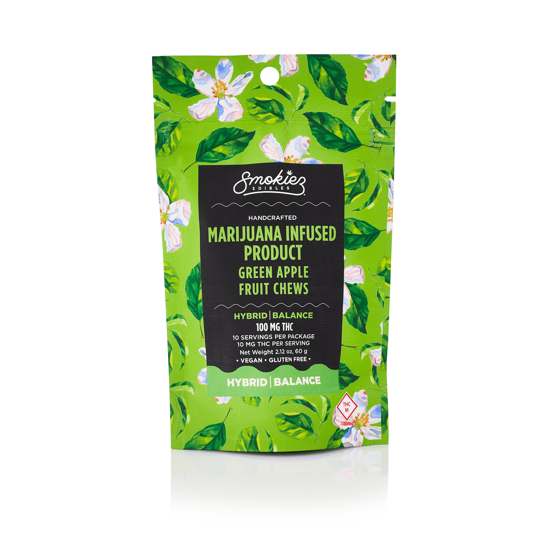 Smokiez HYBRID Green Apple Fruit Chews - 100mg - MO - image 1