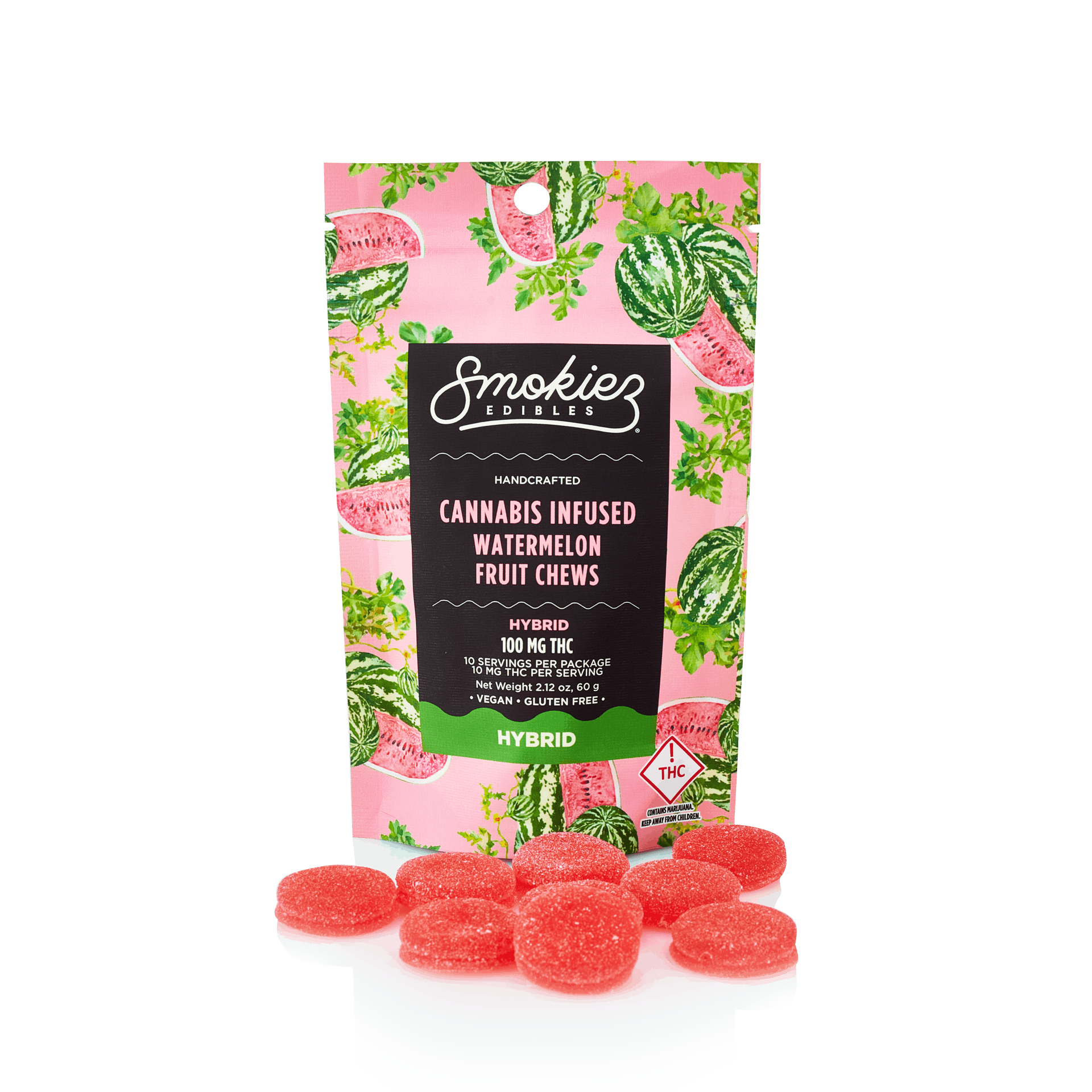 Smokiez HYBRID Watermelon Fruit Chews - 100mg - OH - image 2