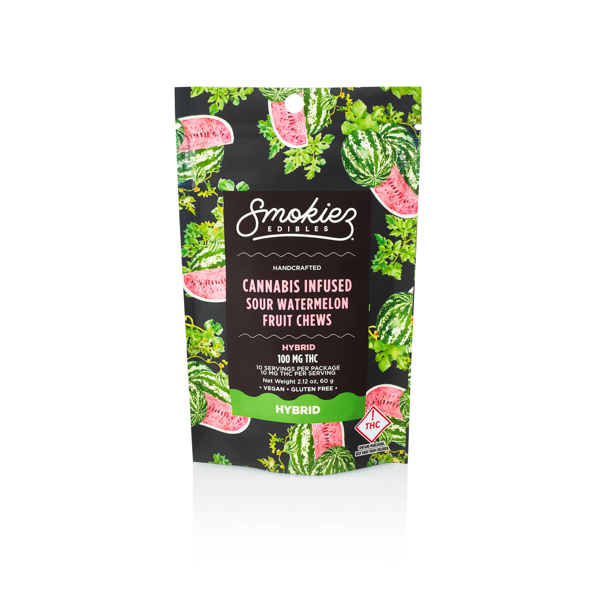Smokiez HYBRID Sour Watermelon Fruit Chews - 100mg - OH - image 1