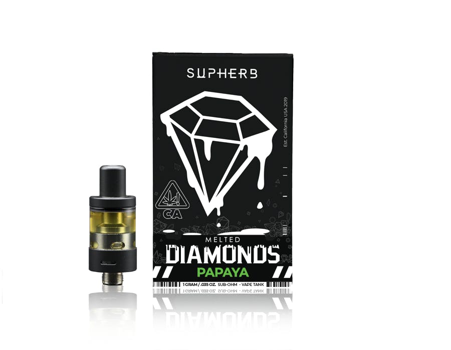 Supherb - Papaya Indica Melted Diamonds Cartridge 1g - image 2