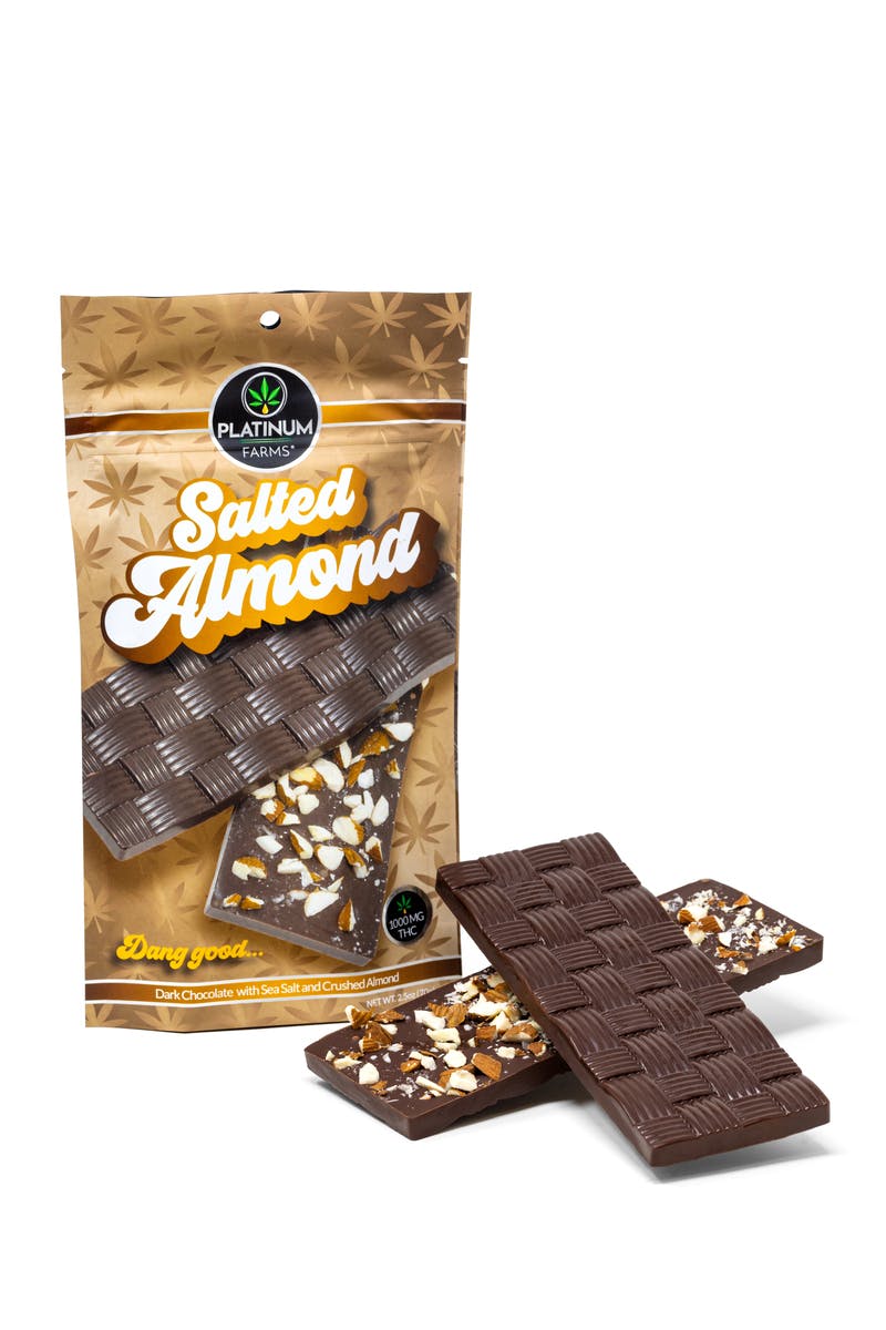 Craft Chocolate Bar - Dark Chocolate Salted Almond 1000mg THC - image 1